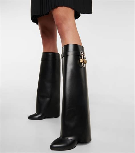 givenchy women's over the knee boots|Givenchy shark lock biker boots.